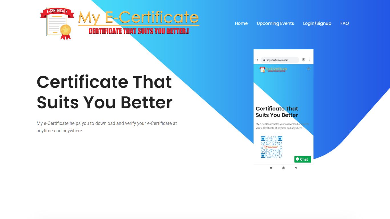 My e - Certificate